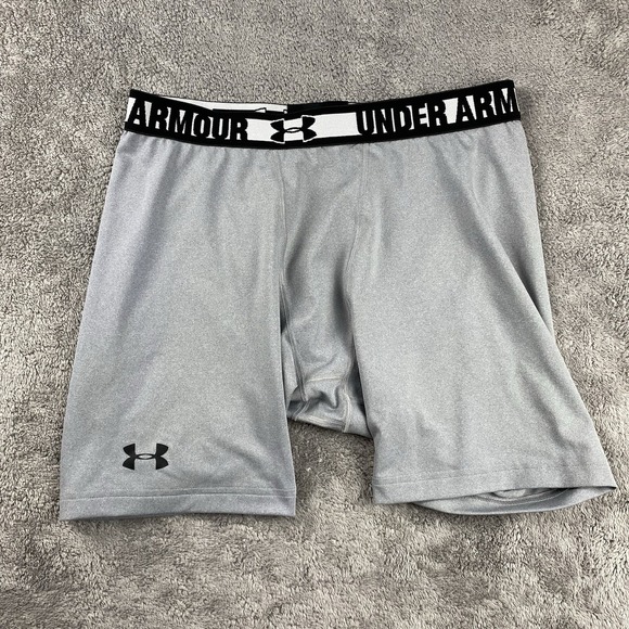 Under Armour Compression Shorts Mens XL Gray HeatGear - Picture 1 of 12
